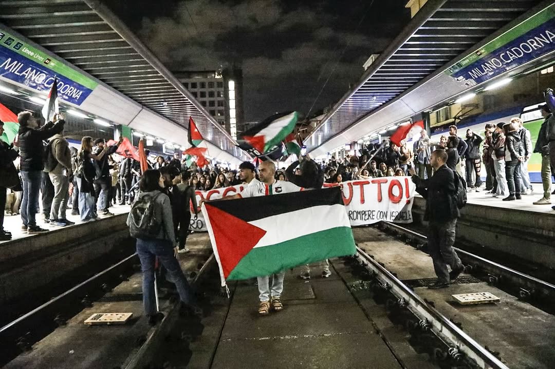 Algemene staking voor Gaza in Milaan