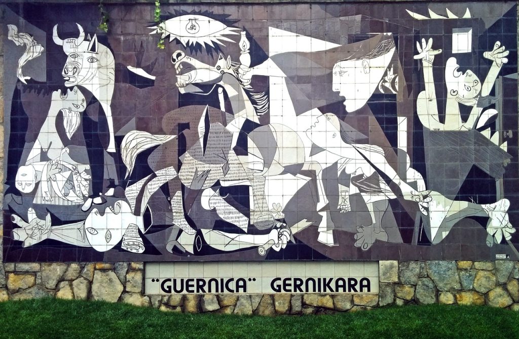 Muurschildering van Picasso's Guernica