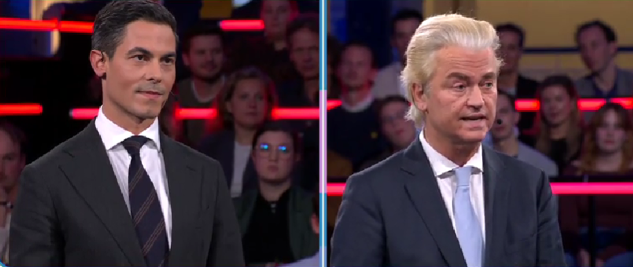 Rob Jetten en Geert Wilders in debat