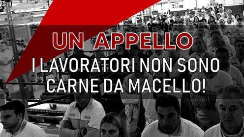 Italiaanse arbeiders doen een beroep op de arbeiders van de wereld