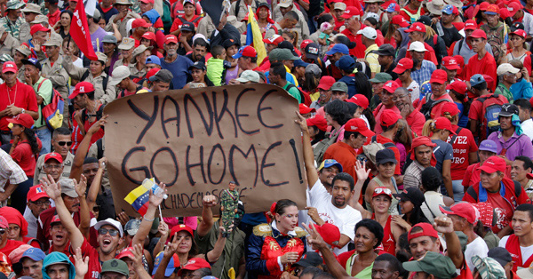 Stop de bedreigingen, stop de sancties! Handen af van Venezuela!